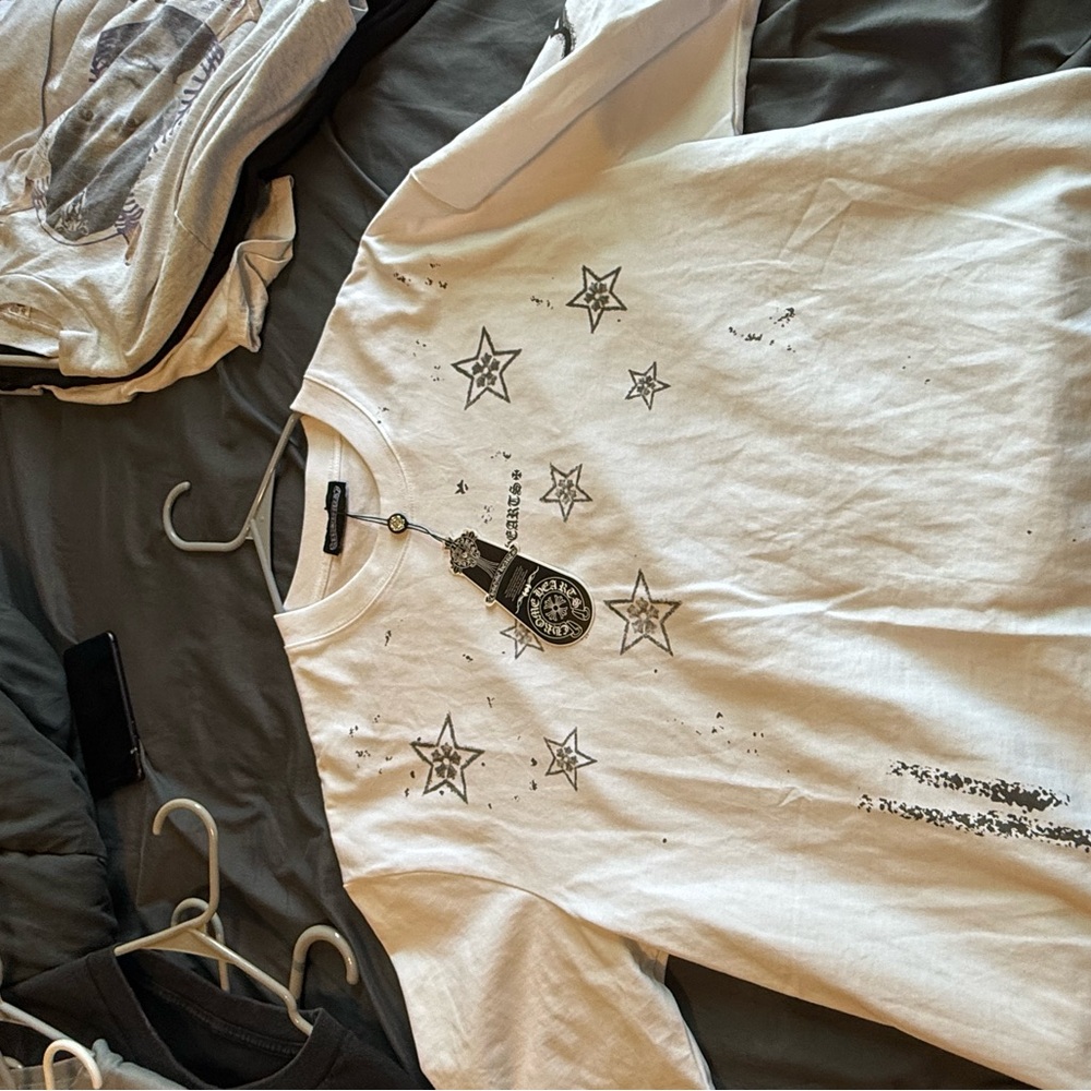Chrome Hearts White Star Print Short Sleeve Tee